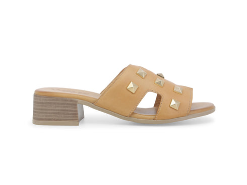 Melluso Ciabatta Casual Tacco Comodo Tomaia Pelle Marrone Cuoio K56018Z-243123